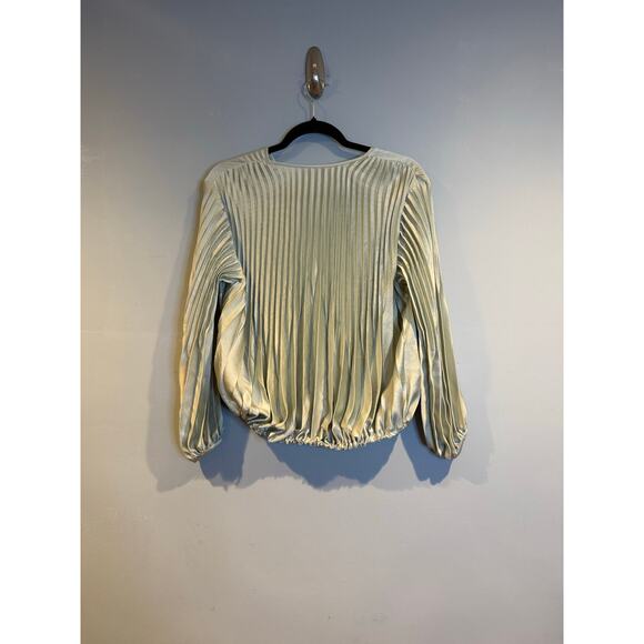 Vince Pleated Satin Blouson Top – XS - Picture 2 of 3